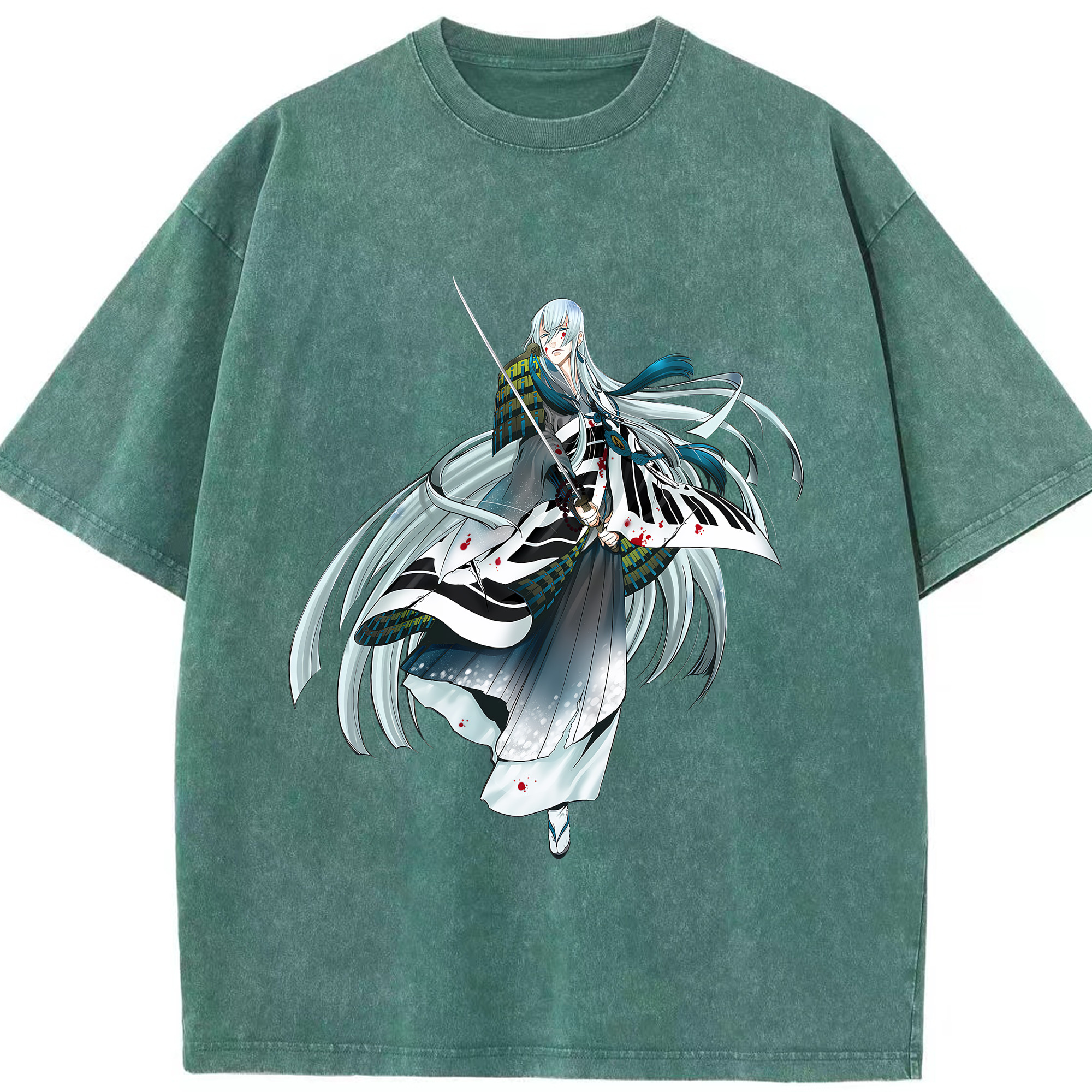 （画像用） 刀剣乱舞 Touken Ranbu 綿100% ヴィンテージ風 半袖Tシャツ（フロントプリント）